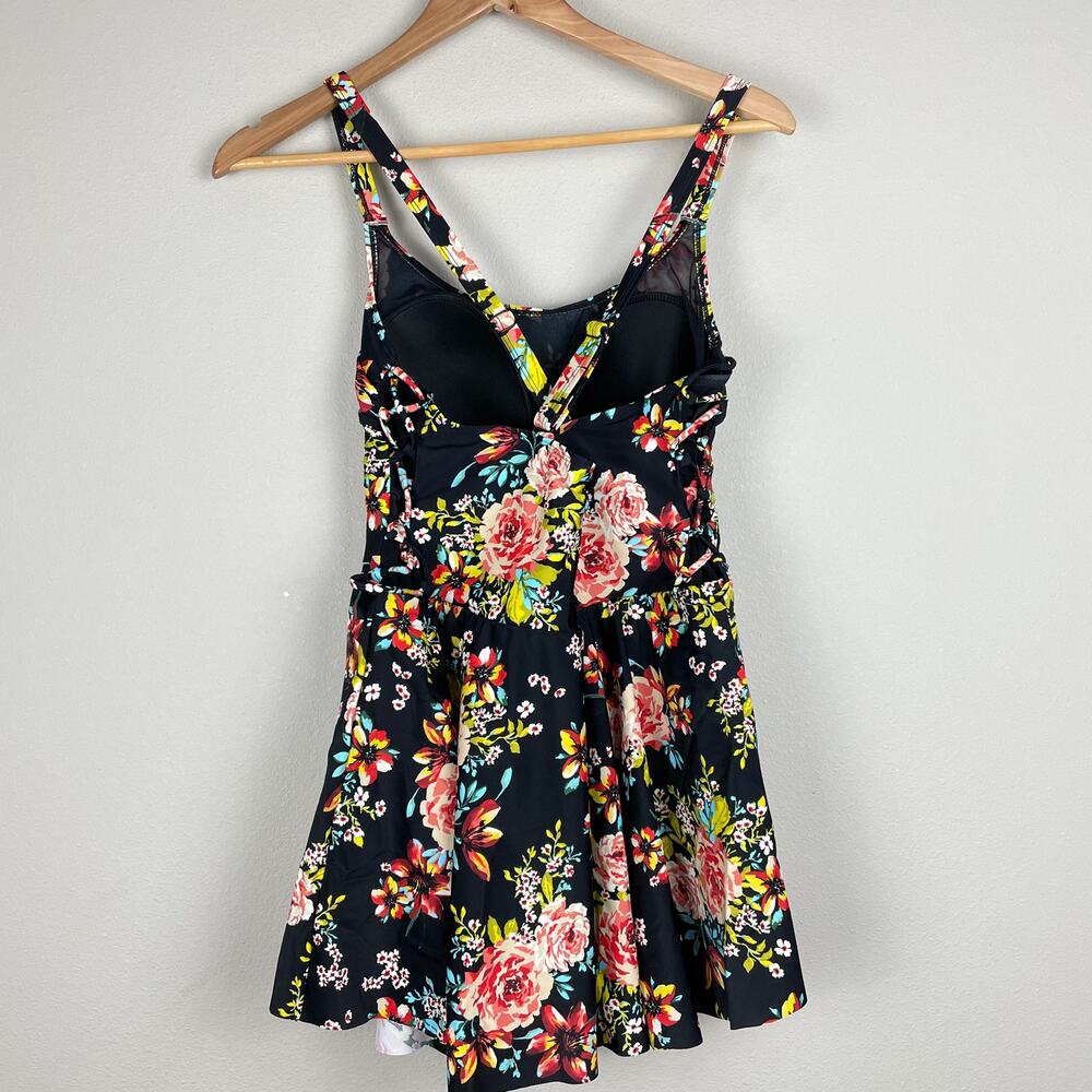 Torrid NWT Short Length Side Tie Swim Dress - Floral Size 1X Adjustable Strap - Picture 6 of 10